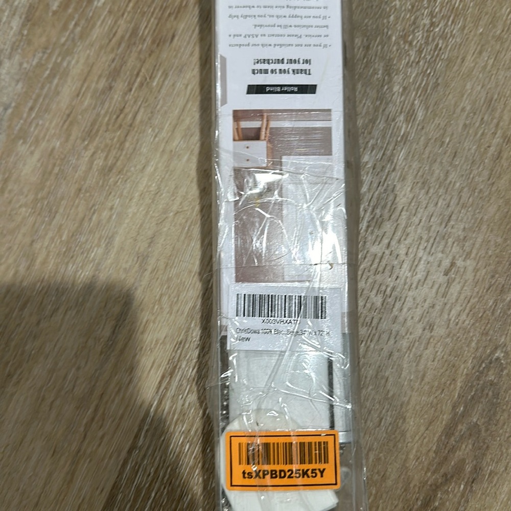 NWT Chris dowa 100% blackout roll down curtain. 34” w x 72” h. All hardware